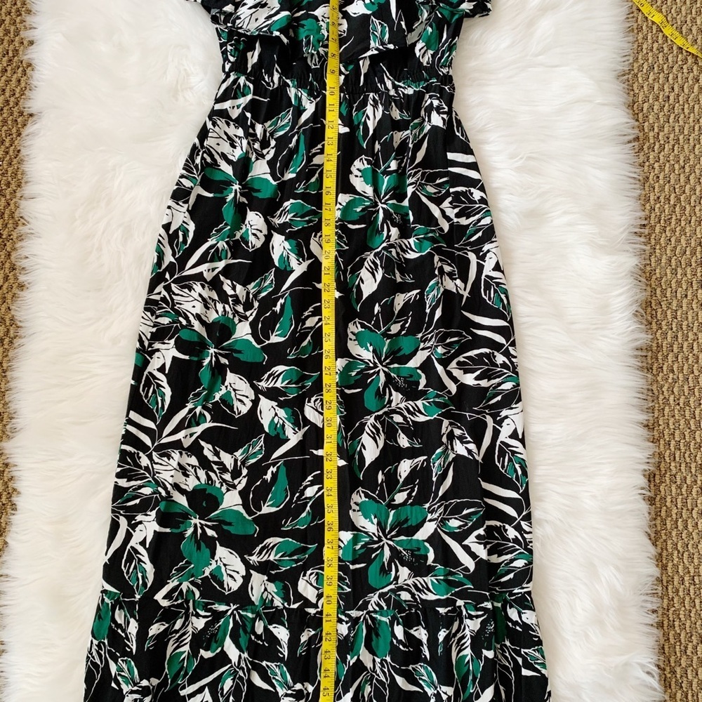 Green Plant Maxi Sleeveless Dress Womens Medium - Picture 7 of 9